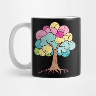 Tree of life with roots and colorful leaves 03 Mug